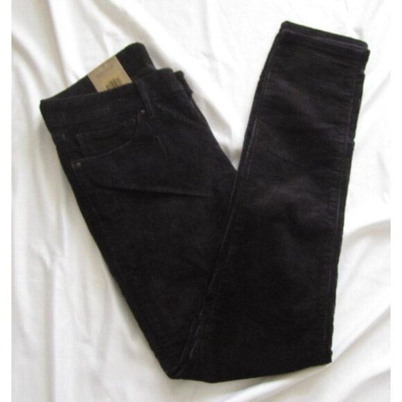 New Women Levis 711 Skinny Corduroy Black Pants Sz 30x30 (WP302) - Picture 1 of 11
